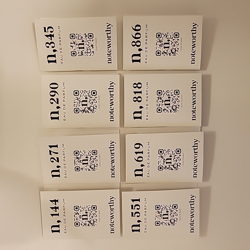 Noteworthy perfume samples